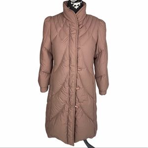Vintage Coat Puffer Full Length Pink 80% Down